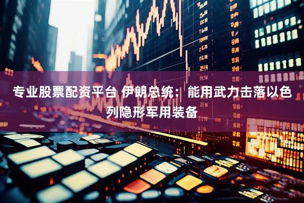 专业股票配资平台 伊朗总统：能用武力击落以色列隐形军用装备
