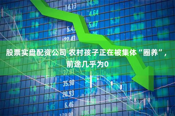 股票实盘配资公司 农村孩子正在被集体“圈养”, 前途几乎为0